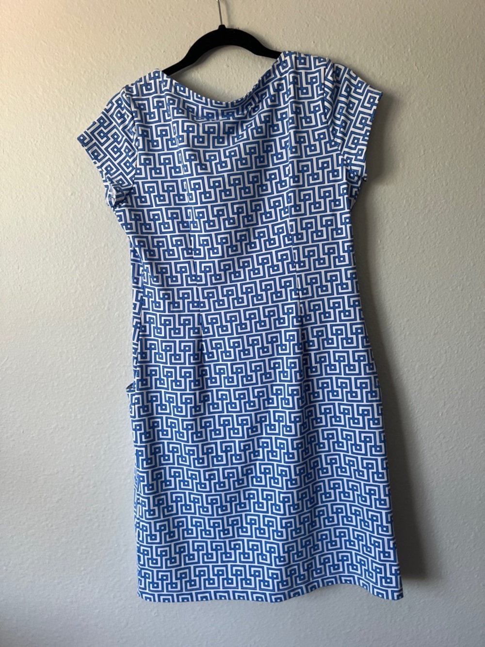 J. McLaughlin Print Dress Blue and White Size Medium - Picture 6 of 6